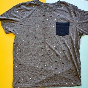Blue Crown XXL Patterned Grey T-shirt